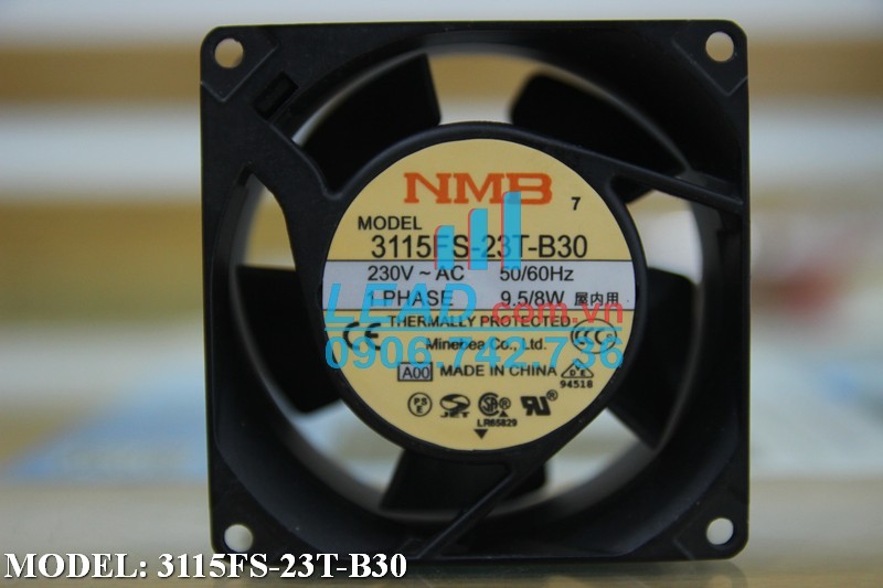 Quạt hút NMB 3115FS-23T-B30, 230VAC, 80x80x38mm  