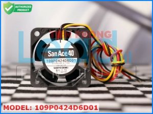 Quạt hút SANYO DENKI 109P0424F327, 24VDC, 40x40x28mm  