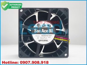 Quạt biến tần SANYO DENKI 9HV0824P1G0061, 24VDC, 80x80x38mm  