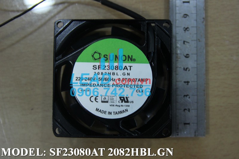 Quạt hút SUNON SF23080AT 2082HBL.GN, 220-240VAC, 80x80x25mm