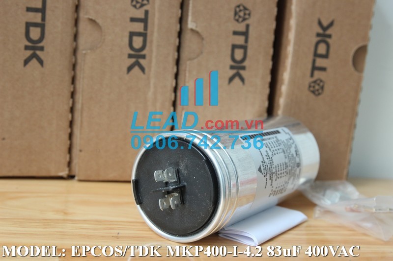 Tụ điện EPCOS/TDK MKP400-I-4.2 B32340C4051A000 83uF 400VAC 