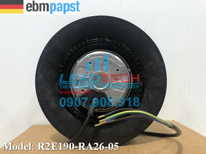 Quạt hút EBMPAPST R2E190-RA26-05, 230VAC, 190x69mm