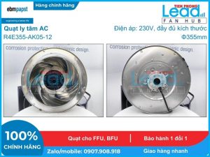 Quạt hút EBMPAPST R4E355-AK05-06, 230VAC, 355mm  
