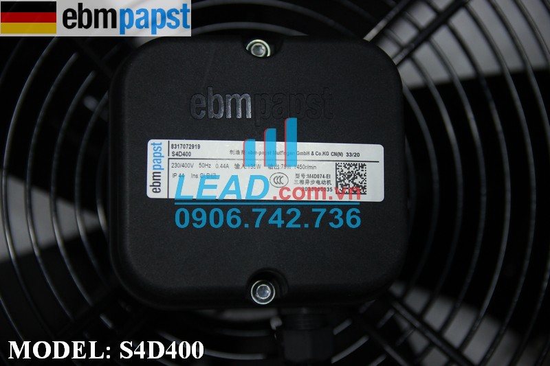 Quạt hút EBMPAPST S4D400, 230-400VAC, 400mm