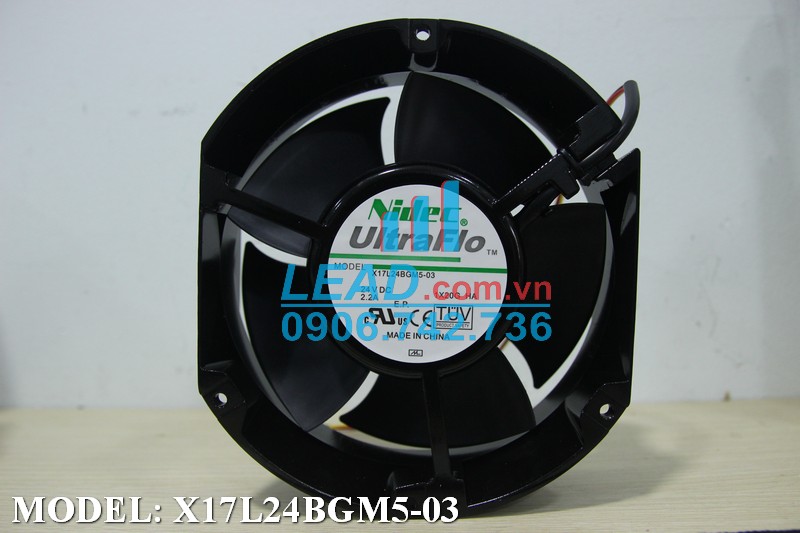 Quạt hút Nidec UltraFlo X17L24BGM5-03, 24VDC, 172x150x51mm  