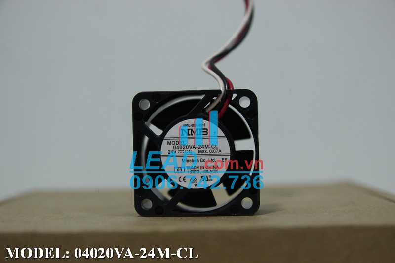Quạt hút NMB 04020VA-24M-CL, 24VDC, 40x40x20mm
