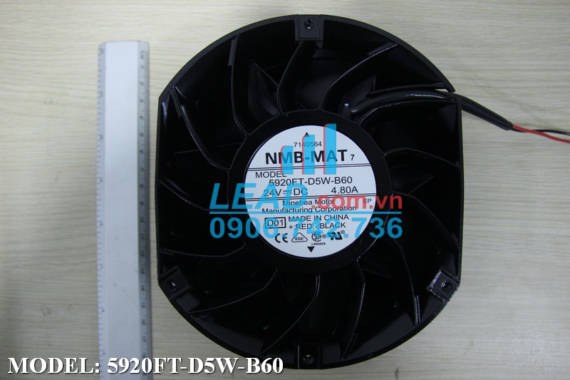Quạt hút NMB 5920FT-D5W-B60, 24VDC, 172x150x50mm