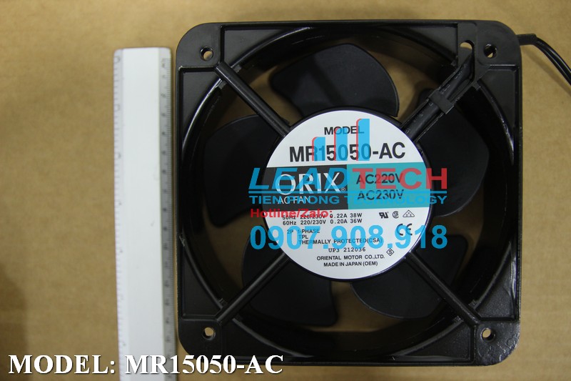 Quạt hút ORIX MR15050-AC, 220-230VAC, 150x150x50mm