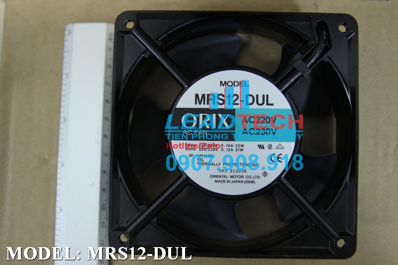 Quạt hút ORIX MRS12-DUL, 220-230AC, 120x120x38mm