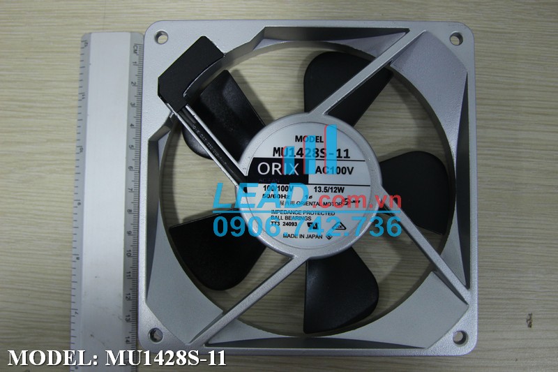 Quạt hút ORIX MU1428S-11, 100VAC, 140x140x28mm
