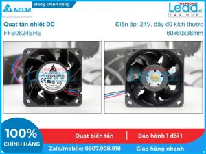 Quạt hút EBMPAPST 614F, 24VDC, 60x60x15mm  