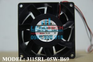 Quạt hút NMB 3115RL-05W-B69, 24VDC, 80x80x38mm  