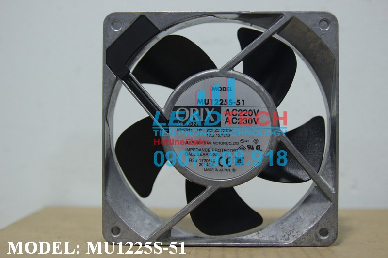 Quạt hút ORIX MU1225S-51, 220-230VAC, 120x120x25mm  