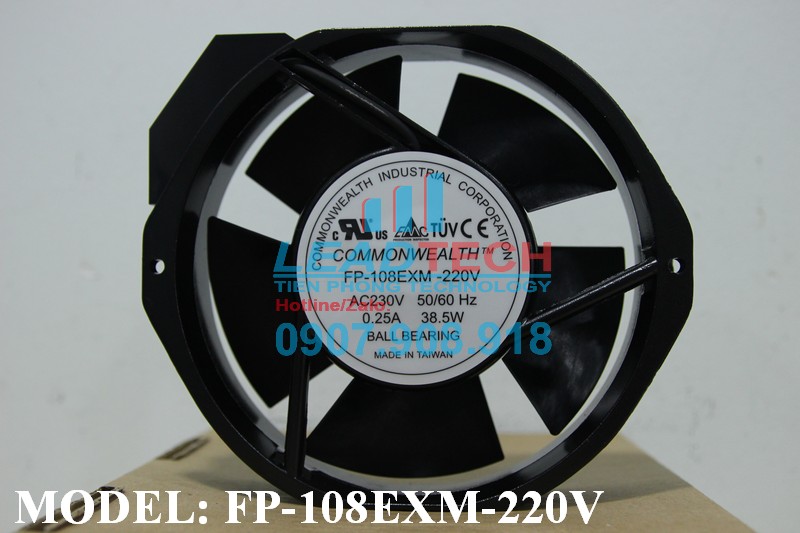 Quạt hút COMMONWEALTH FP-108EXM-220V, 230VAC, 172x150x38mm