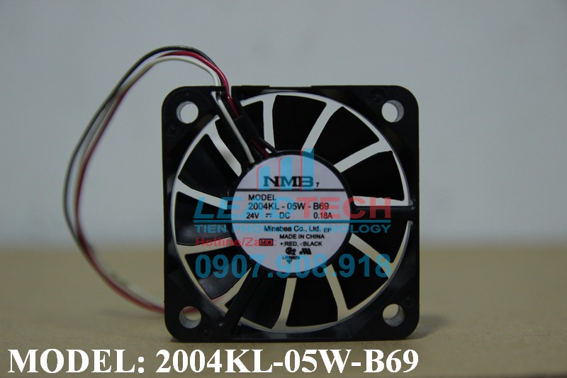 Quạt hút NMB 2004KL-05W-B69, 24VDC, 50x50x10mm  
