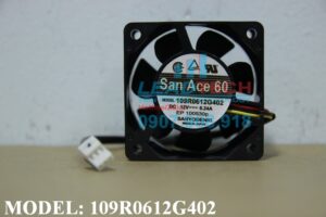 Quạt hút SANYO DENKI 109R0612G402, 12VDC, 60x60x25mm  