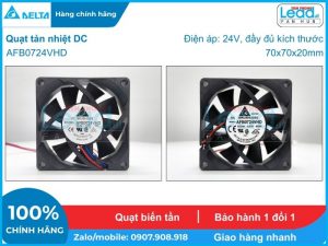 Quạt biến tần DELTA AFB0724VH, 24VDC, 70x70x25mm  