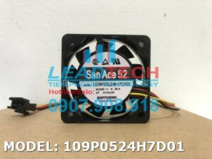 Quạt hút SANYODENKI 109P0524H7D01, 24VDC, 52x52x15mm  