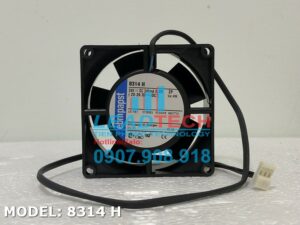 Quạt hút EBMPAPST 8314 H, 24VDC, 80x80x32mm  
