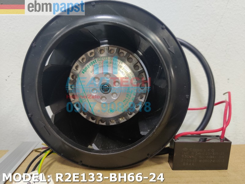 Quạt hút EBMPAPST R2E133-BH66-24, 230VAC, 133mm