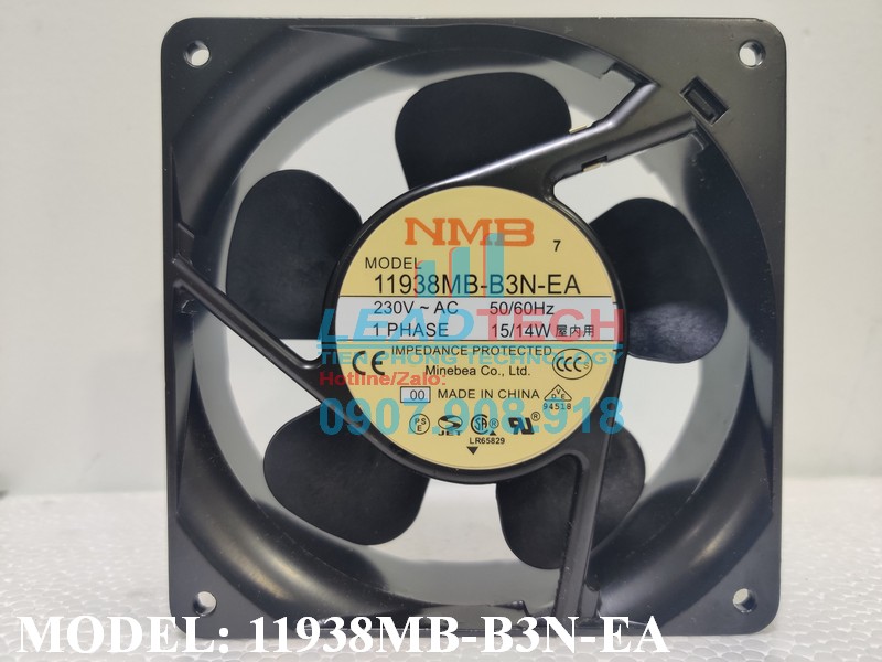 Quạt hút NMB 11938MB-B3N-EA, 230VAC, 120x120x38mm