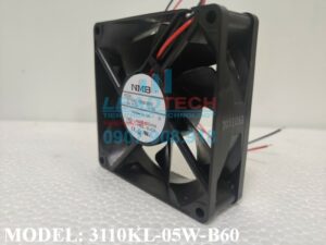 Quạt hút NMB 3110KL-05W-B60, 24VDC, 80x80x25mm  