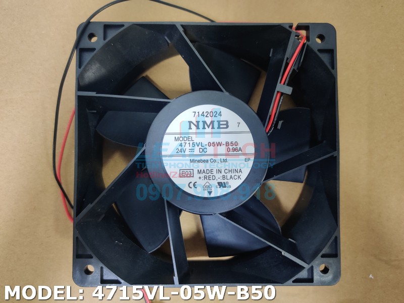 thumbnail image 2 of NMB 4715VL-05W-B70 Cooling Fan 24V 1.20A - New, Fast Shipping 2 of 2