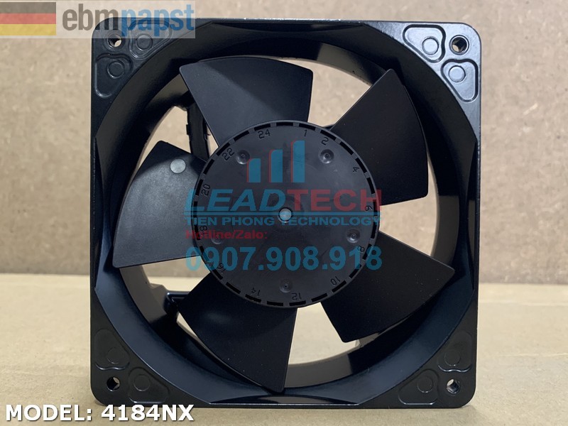 Quạt hút EBMPAPST 4184NX, 24VDC, 120x120x38mm