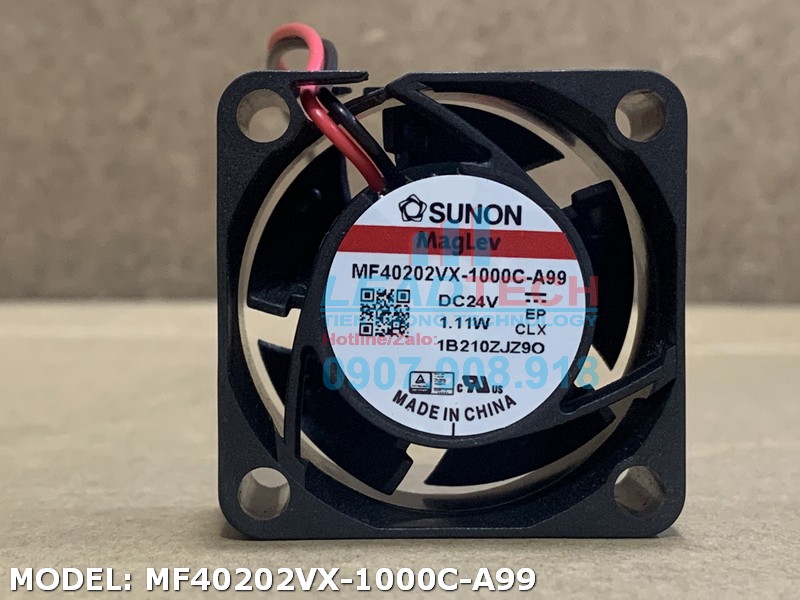 Quạt hút SUNON MF40202VX-1000C-A99, 24VDC, 40x40x20mm