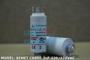 Tụ điện Dianz CBB60 2uF, 500VAC Giắc cắm có ốc bắt  