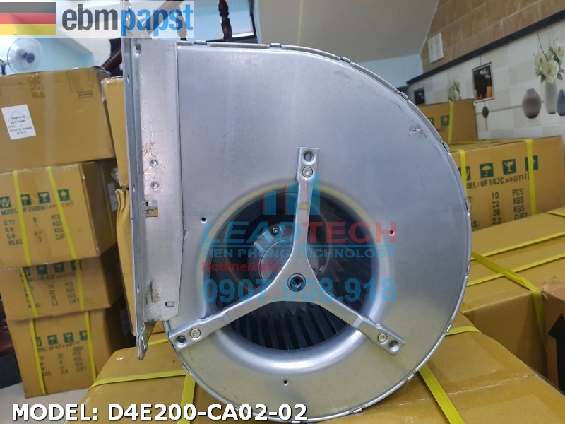 Quạt hút EBMPAPST D4E200-CA02-02, 230V, 327x341x370mm