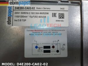 Quạt hút EBMPAPST D4E200-CA02-02, 230V, 327x341x370mm  