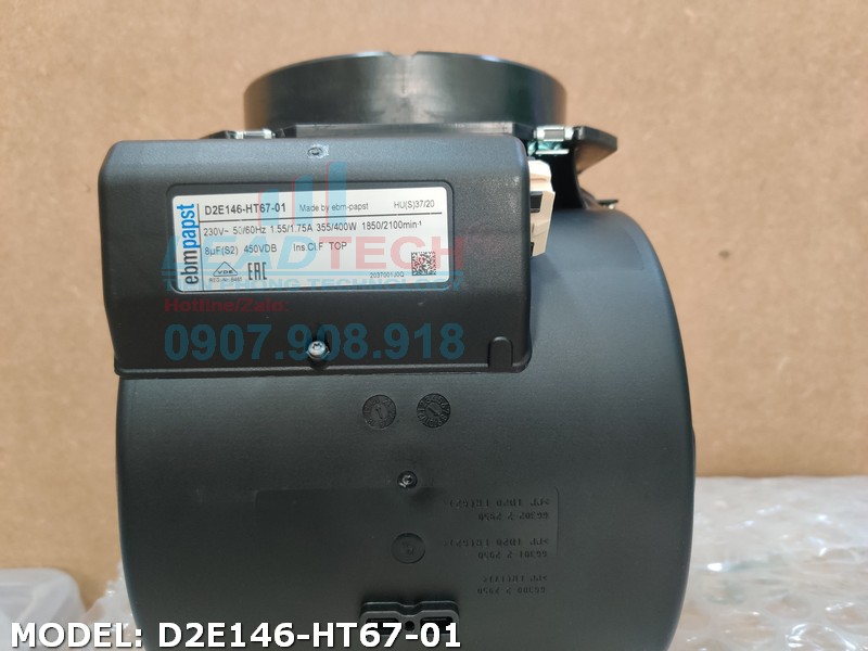 Quạt hút EBMPAPST D2E146-HT67-01, 230VAC, 220x199x216mm