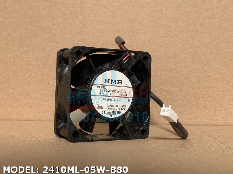 Quạt hút NMB 2410ML-05W-B80, 24VDC, 60x60x25mm