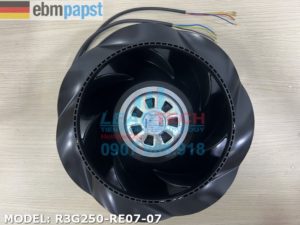 Quạt hút EBMPAPST R3G250-RE07-07, 200-240VAC, 250mm  