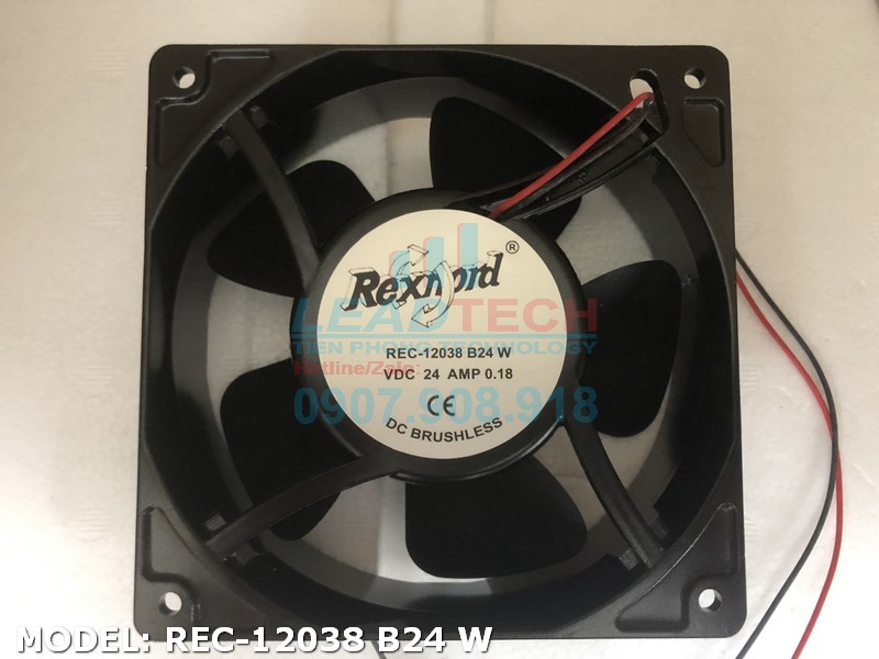 Quạt hút REXNORD REC-12038 B24 W, 24VDC, 120x120x38mm