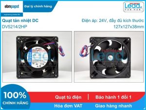 Quạt hút DELTA EFB1324SHE, 24VDC, 127x127x38mm  