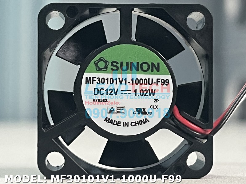 Quạt hút SUNON MF30101V1-1000U-F99, 12VDC, 30x30x10mm  