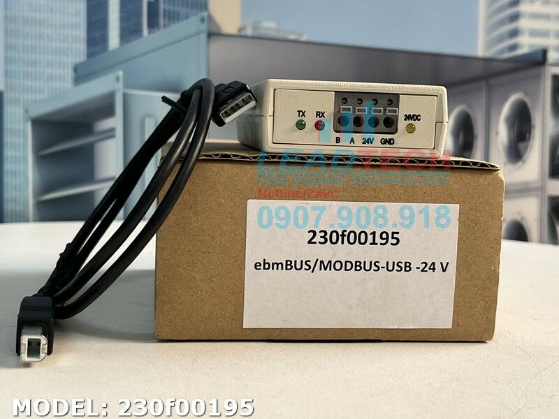 Bộ chuyển đổi ModBUS - ebmBUS USB 230f00195 điện áp 24VDC  