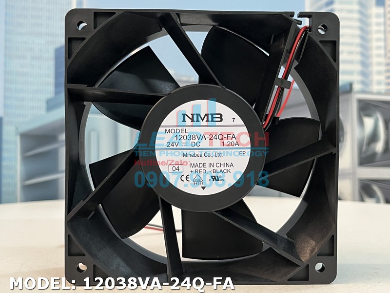 Quạt hút NMB 12038VA-24Q-FA, 24VDC, 120x120x38mm  