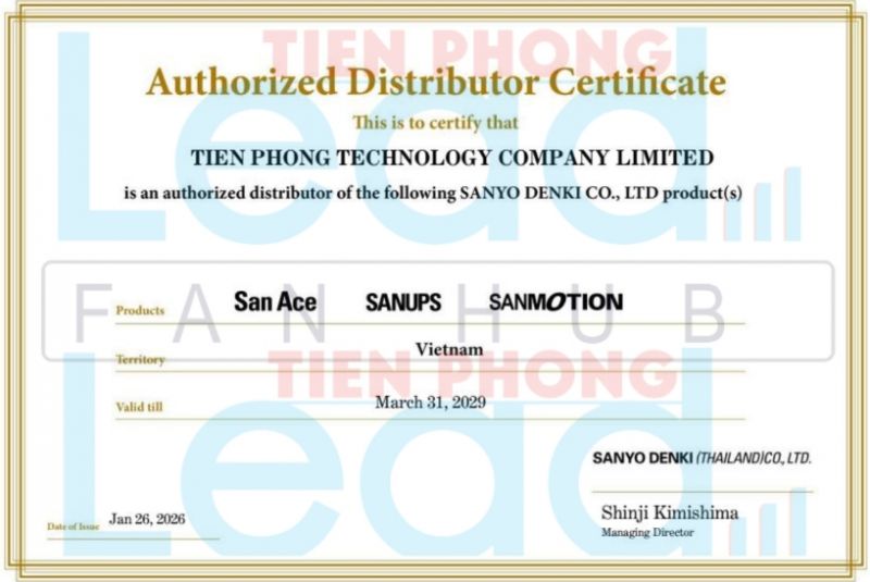 Quạt biến tần SANYO DENKI 109P0424G301, 24VDC, 40x40x28mm Quạt biến tần SANYO DENKI 109P0424G301, 24VDC, 40x40x28mm