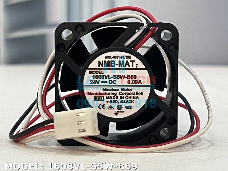 Quạt hút NMB 1608VL-S5W-B69(A90L-0001-0575#B), 24VDC, 40x40x20mm  