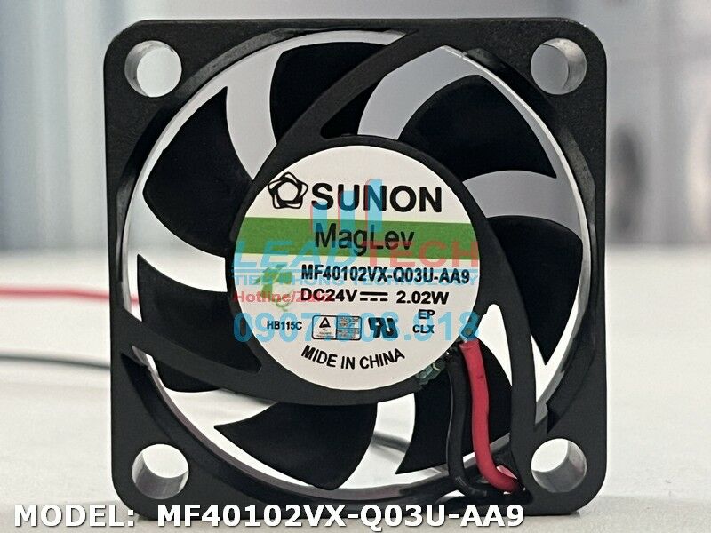 Quạt hút SUNON MF40102VX-Q03U-AA9, 24VDC, 40x40x10mm  