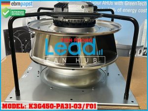 Quạt ly tâm EBMPAPST K3G450-PB24-01/F01, 400V, 450mm  