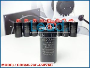 Tụ điện KEMET CBB60 2uF, 420-470VAC Giắc cắm có ốc bắt  