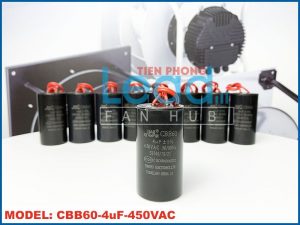 Tụ điện DUCATI CBB60 4uF, 425/475/500VAC Dây cắm có ốc bắt  