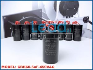 Tụ điện Dianz CBB60 5uF, 450VAC Giắc cắm có ốc bắt  