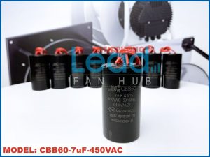 Tụ điện DUCATI CBB60 7uF, 425/475/500VAC Dây cắm có ốc bắt  