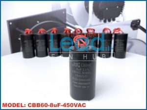 Tụ điện ESOLAR CBB61 8uF-U, 400VAC Dây cắm  