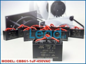 Tụ điện CBB61 1uF, 500VAC Dây cắm  